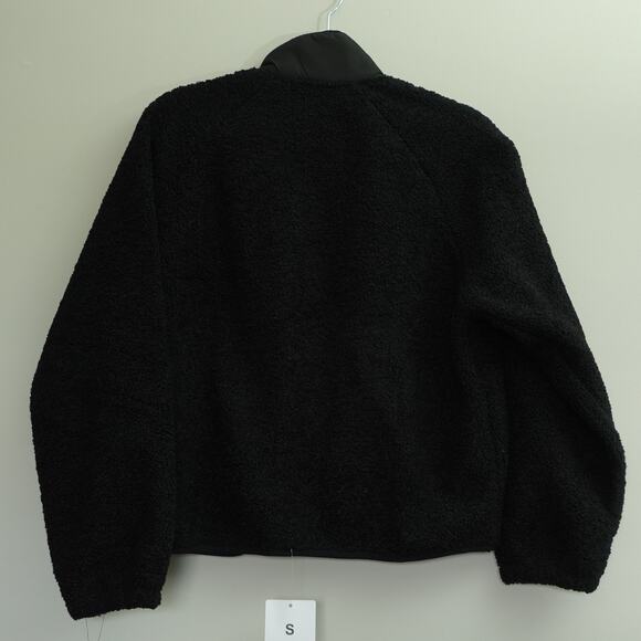NWT Fashion Womens Snap Button Fleece Jacket Three Zipper Pockets Black Size S - Picture 7 of 9